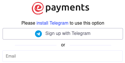 Signup with Telegram