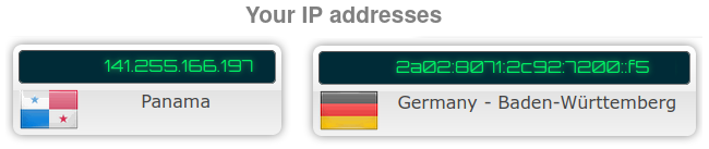 IP Adressen bei ipleak.net